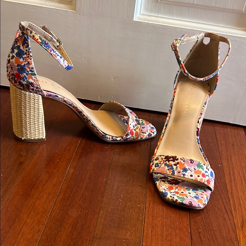 Brand new Kelly & Katie Floral Block Heel Sandals